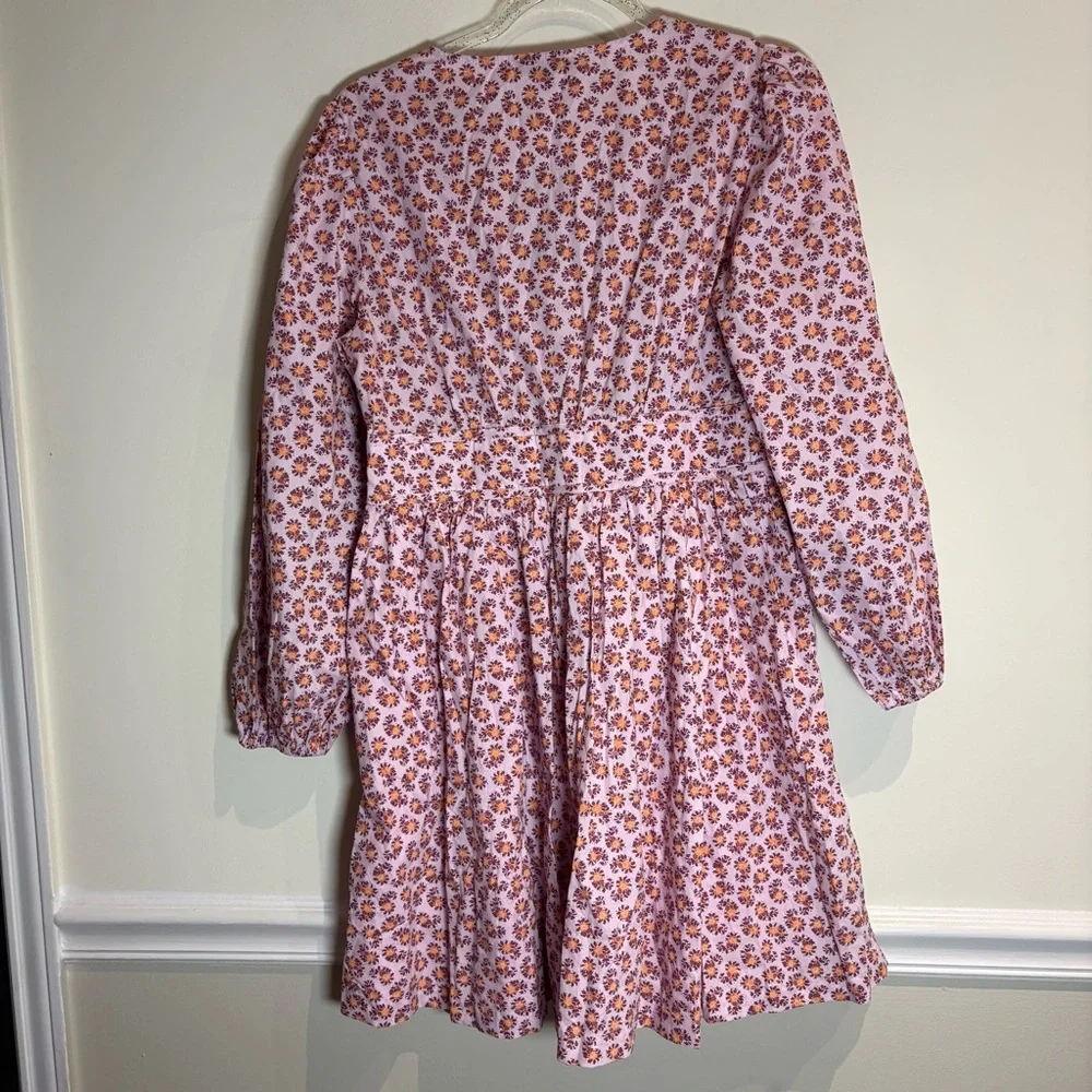 J. Crew Pink Floral Print Mini Dress